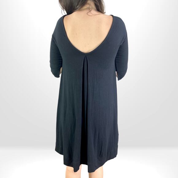 THREE DOTS A-line Knee Length Classic Black Dress - Picture 5 of 9